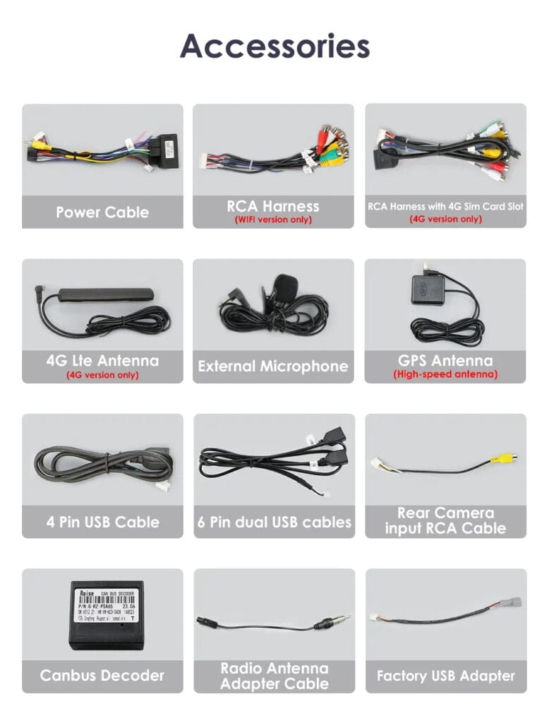 Autoradio Android per Citroen C3 DS3 (2010-2016) — connettori e cablaggio inclusi
