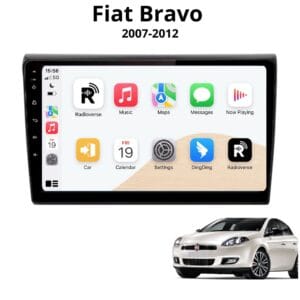 Autoradio Android con CarPlay per Fiat Bravo (2007-2012) — vista frontale
