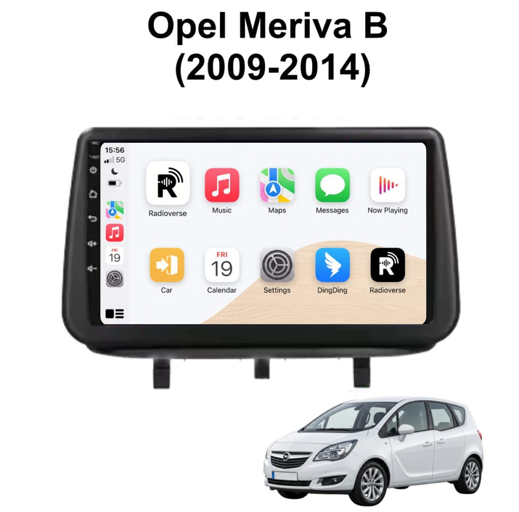 Autoradio Android con CarPlay per Autoradio Android Opel Meriva B (2009-2014) — vista frontale