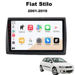 Autoradio Android con CarPlay per Fiat Stilo (2001-2008) — vista frontale