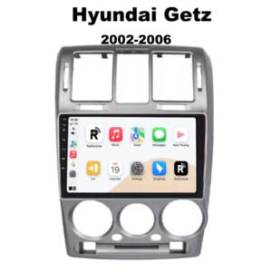 Autoradio Android con CarPlay per Hyundai Getz (2002-2006) — vista frontale