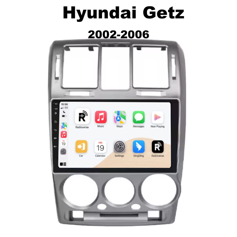 Autoradio Android con CarPlay per Hyundai Getz (2002-2006) — vista frontale