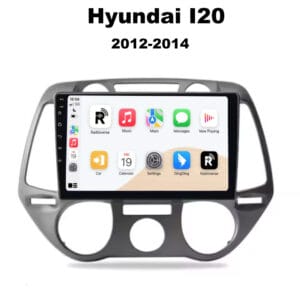 Autoradio Android con CarPlay per Hyundai I20 (2012-2014) — vista frontale