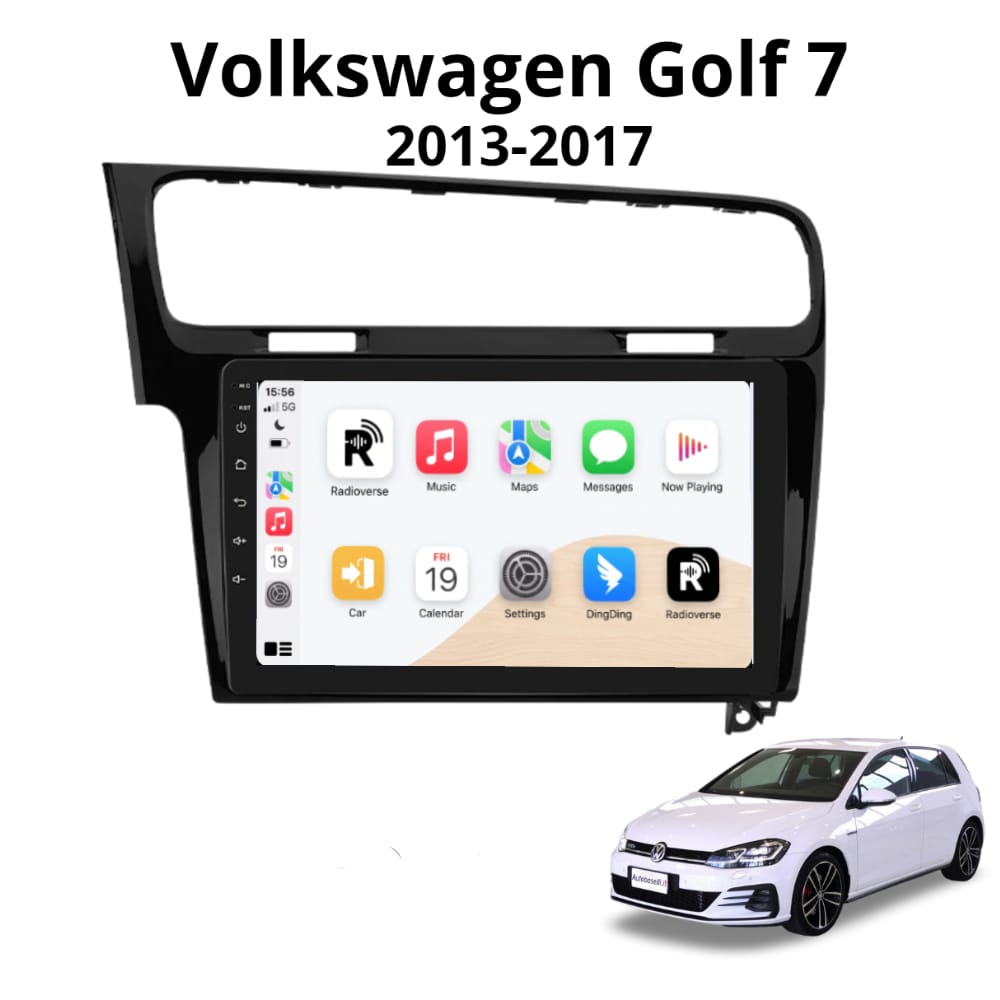 Autoradio Android con CarPlay per Volkswagen Golf 7 (2012-2017) — vista frontale