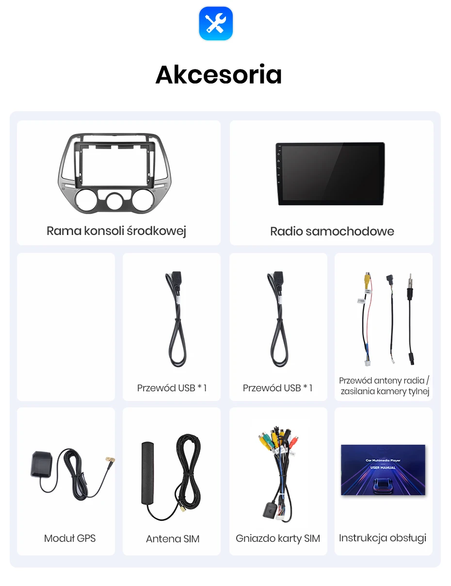Autoradio Android per Hyundai I20 (2012-2014) — mascherina dedicata