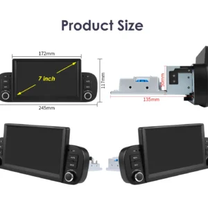 Autoradio Android per Fiat Panda (2013-2020) — mascherina dedicata