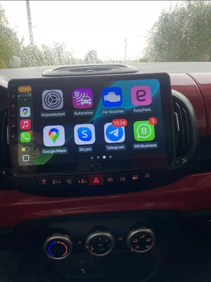 Autoradio Android per Fiat 500L (2012-2017) — connettori e cablaggio inclusi