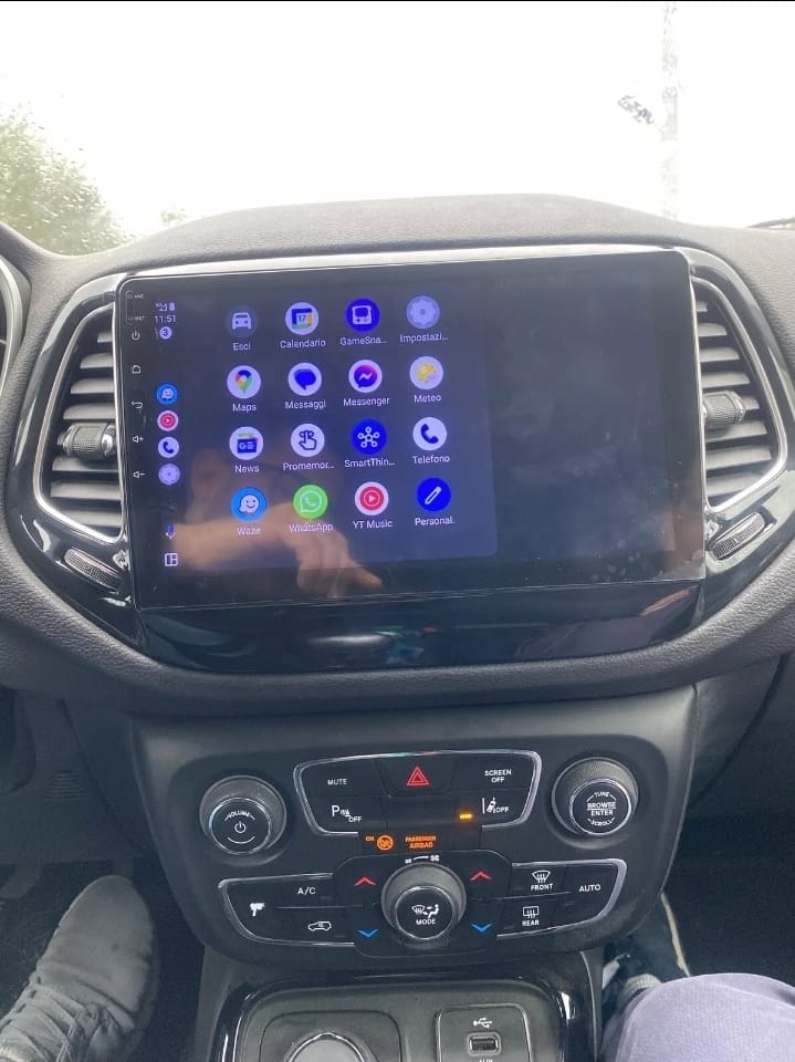 Autoradio Android per Jeep Compass (2007-2009) — connettori e cablaggio inclusi