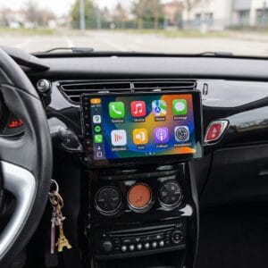 Autoradio Android con CarPlay per Citroen C3 DS3 (2010-2016) — vista frontale