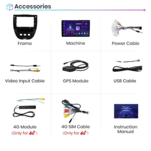 Autoradio Android per Toyota Aygo, Peugeot 107, Citroën C1 (2005-2014) — retro dell'unità