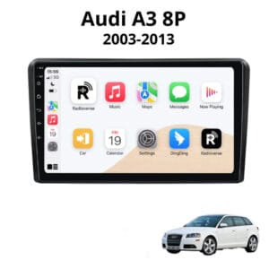 Autoradio Android con CarPlay per Autoradio Android Audi A3 Sportback (2003-2011) — vista frontale