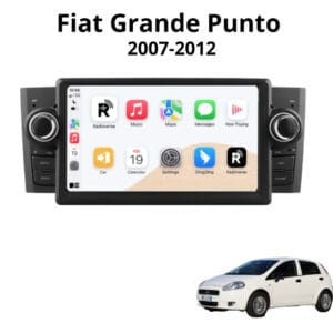 Autoradio Android con CarPlay per Fiat Grande Punto (2007-2012) — vista frontale