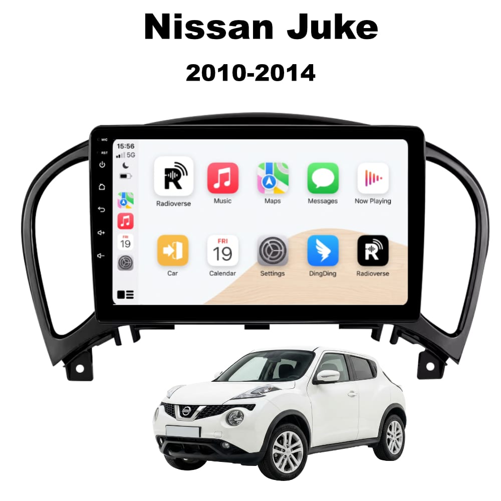 Autoradio Android con CarPlay per Nissan Juke (2010-2014) — vista frontale