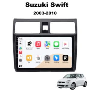 Autoradio Android con CarPlay per Suzuki Swift 3 (2003-2010) — vista frontale