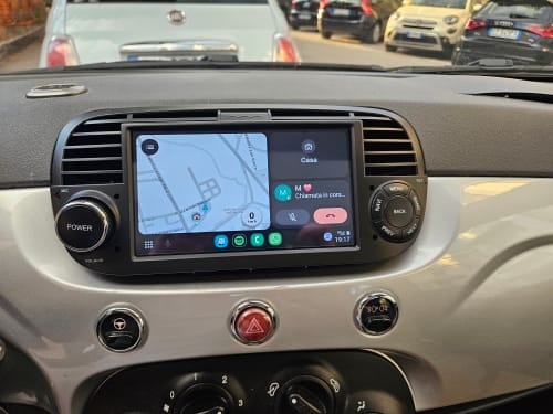 Autoradio Android per Fiat 500 (2007-2015) — retro dell'unità