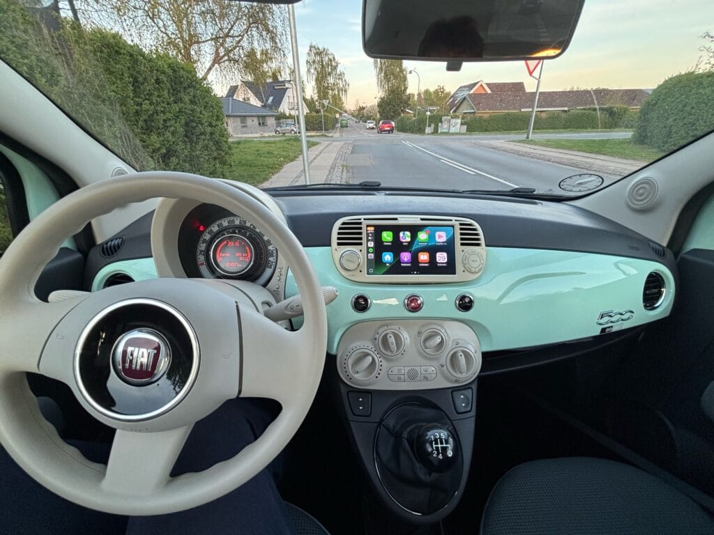 Autoradio Android per Fiat 500 (2007-2015) — installata nella plancia