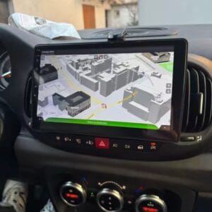 Autoradio Android per Fiat 500L (2012-2017) — dettaglio schermo touch