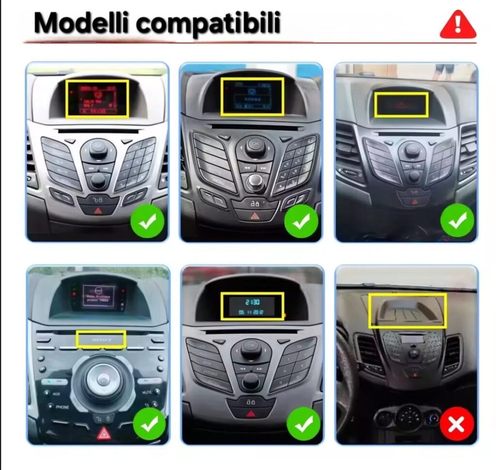 Autoradio Android per Ford Fiesta (2009-2017) — retro dell'unità