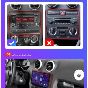 Autoradio Android per Autoradio Android Audi A3 Sportback (2003-2011) — mascherina dedicata