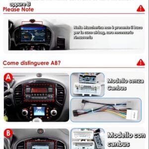 Autoradio Android per Nissan Juke (2010-2014) — installata nella plancia