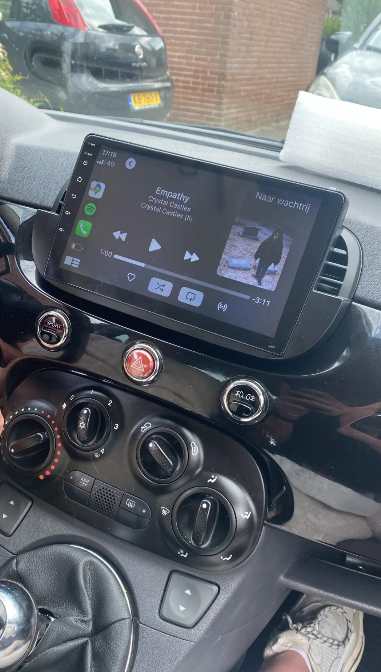 Autoradio Android per Fiat 500 (2007-2015) — installata nella plancia