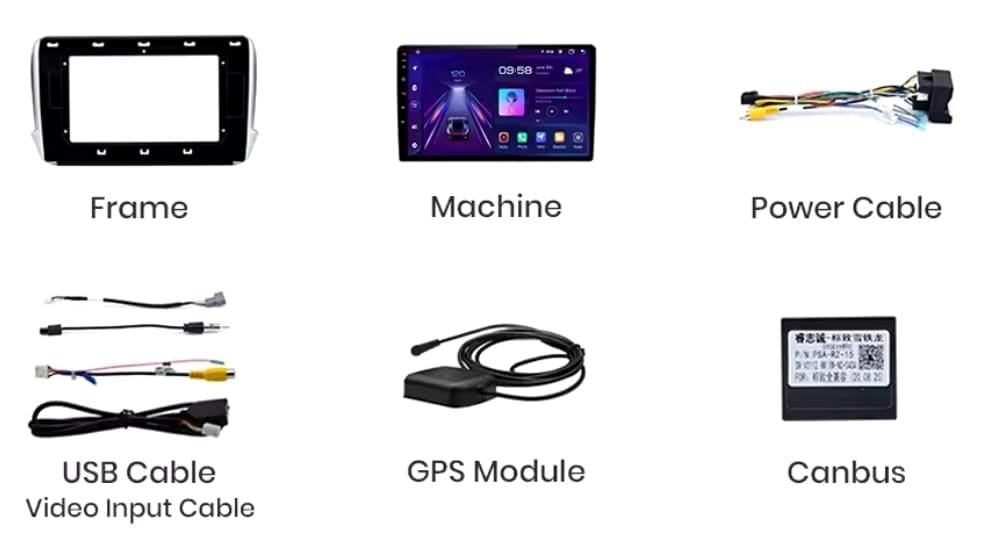 Autoradio Android per Peugeot 2008 e 208 (2012-2019) — installata nella plancia