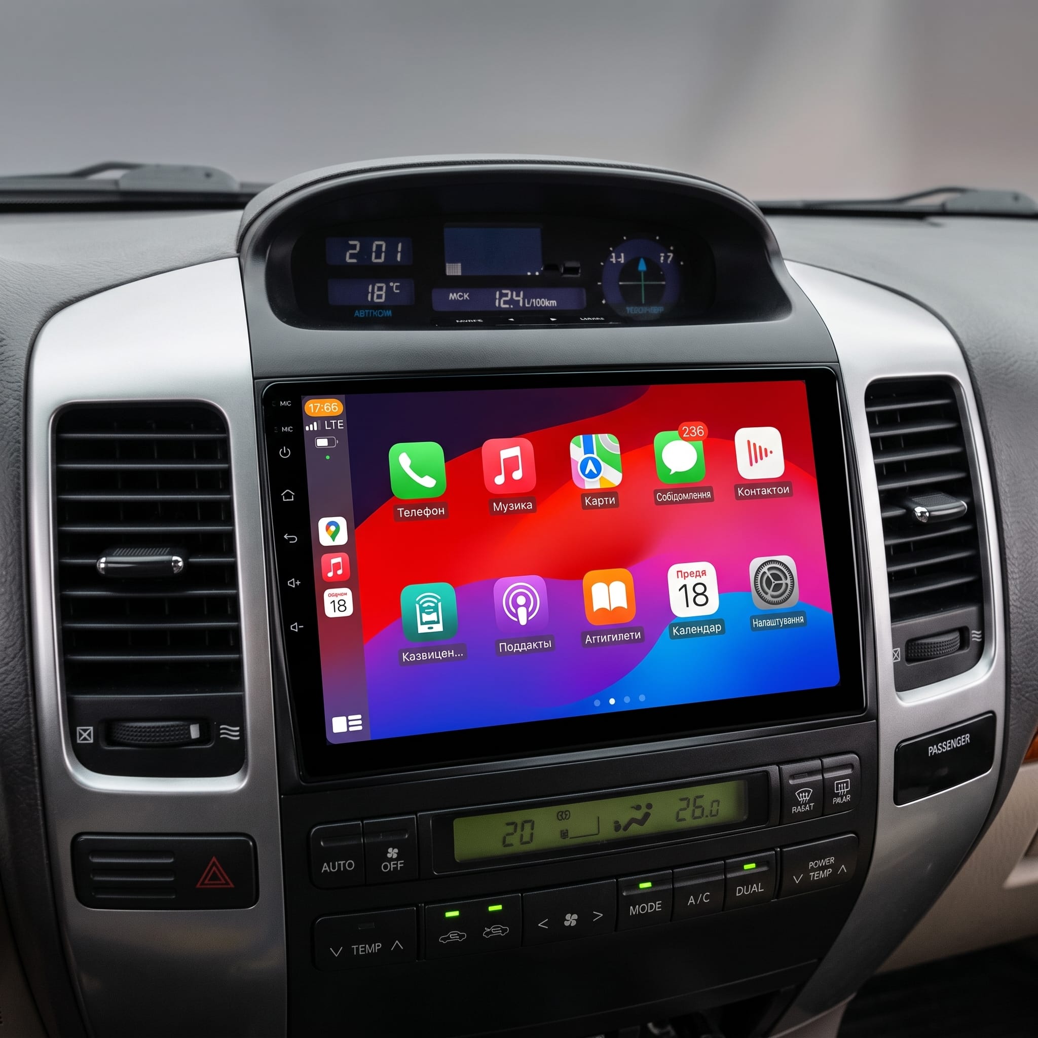 Autoradio Android per Toyota Land Cruiser Prado 120 (2004-2009) | CarPlay Wireless, GPS (Copia) - immagine 1