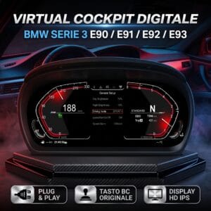 Cruscotto Digitale LCD Virtual Cockpit per BMW Serie 3 (E90 E91 E92 E93) – Tachimetro Full Digital